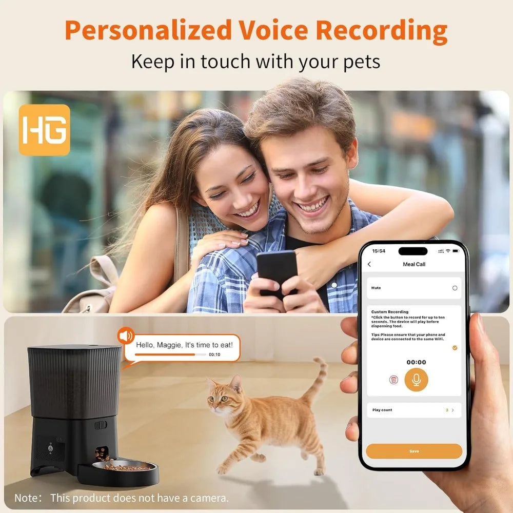 Automatic Cat Feeder App Control 5G WiFi Timed Dispenser