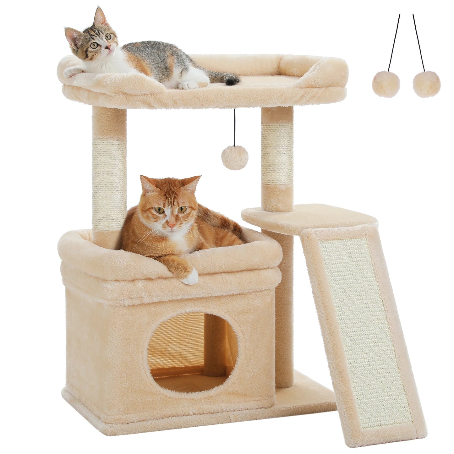 PAWZ Road Cat Tree Tower With Sisal Scratching Post Pad