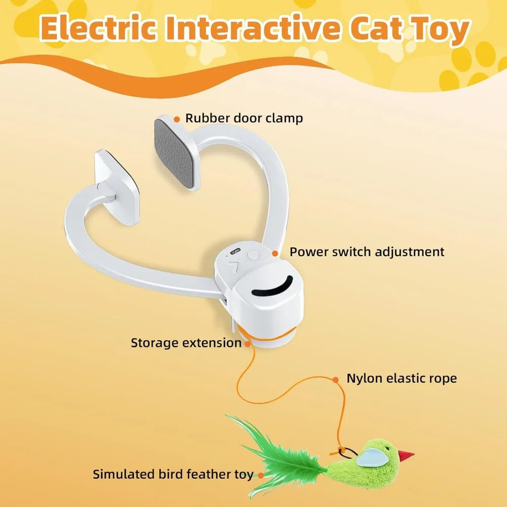 Hign Concerned Automatic Indoor Cat Flying Bird Wand Toy