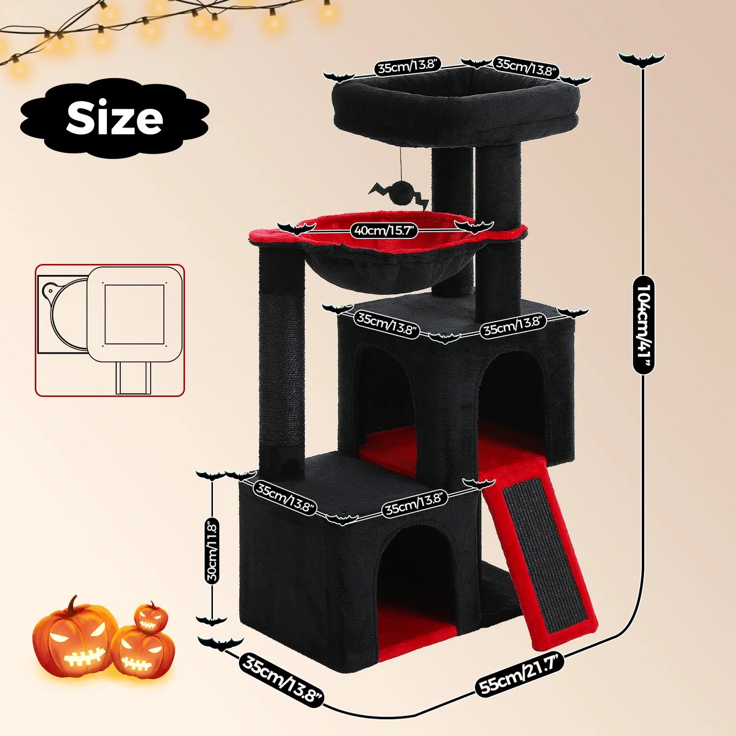 PAWZ Road Large Cat Tree Indoor Multi Level Cat Tower