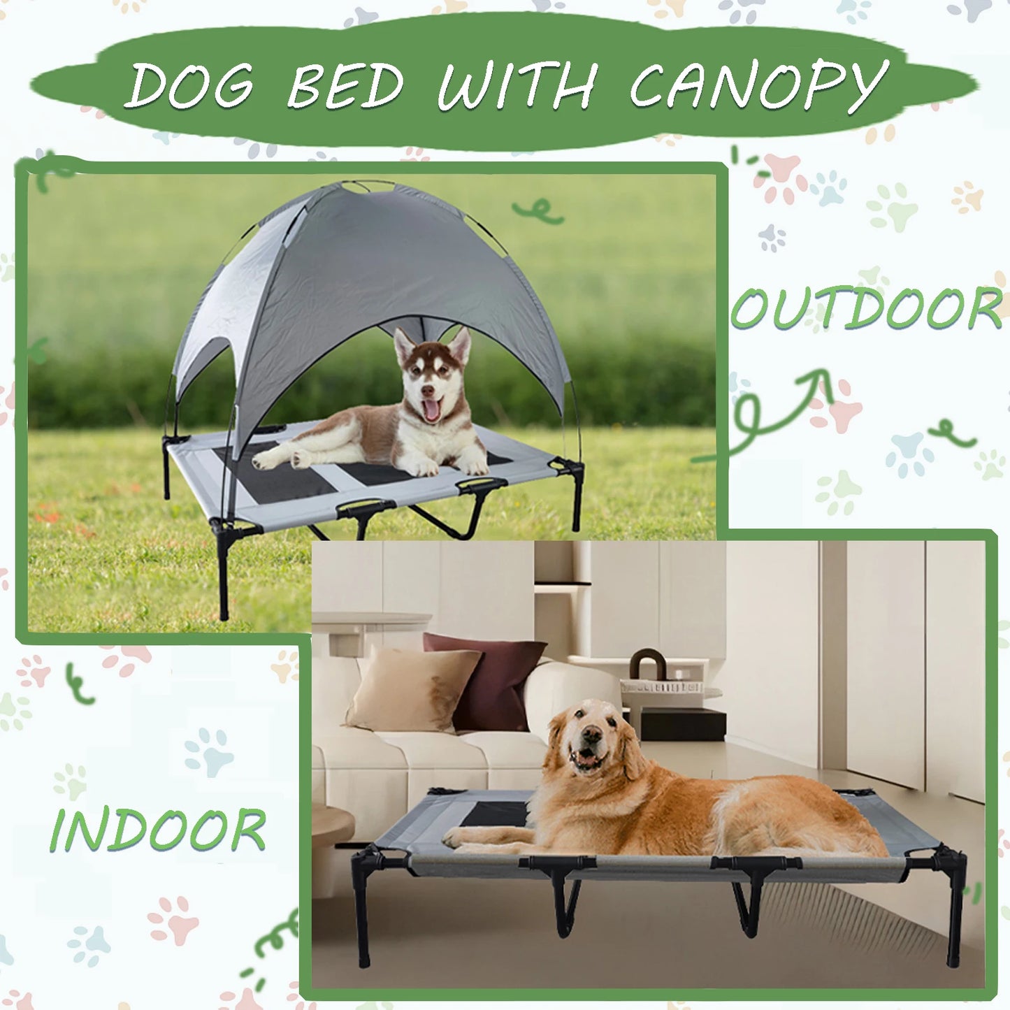 Shanghai Elevated Canopy Dog Bed For Pets Durable Comfort