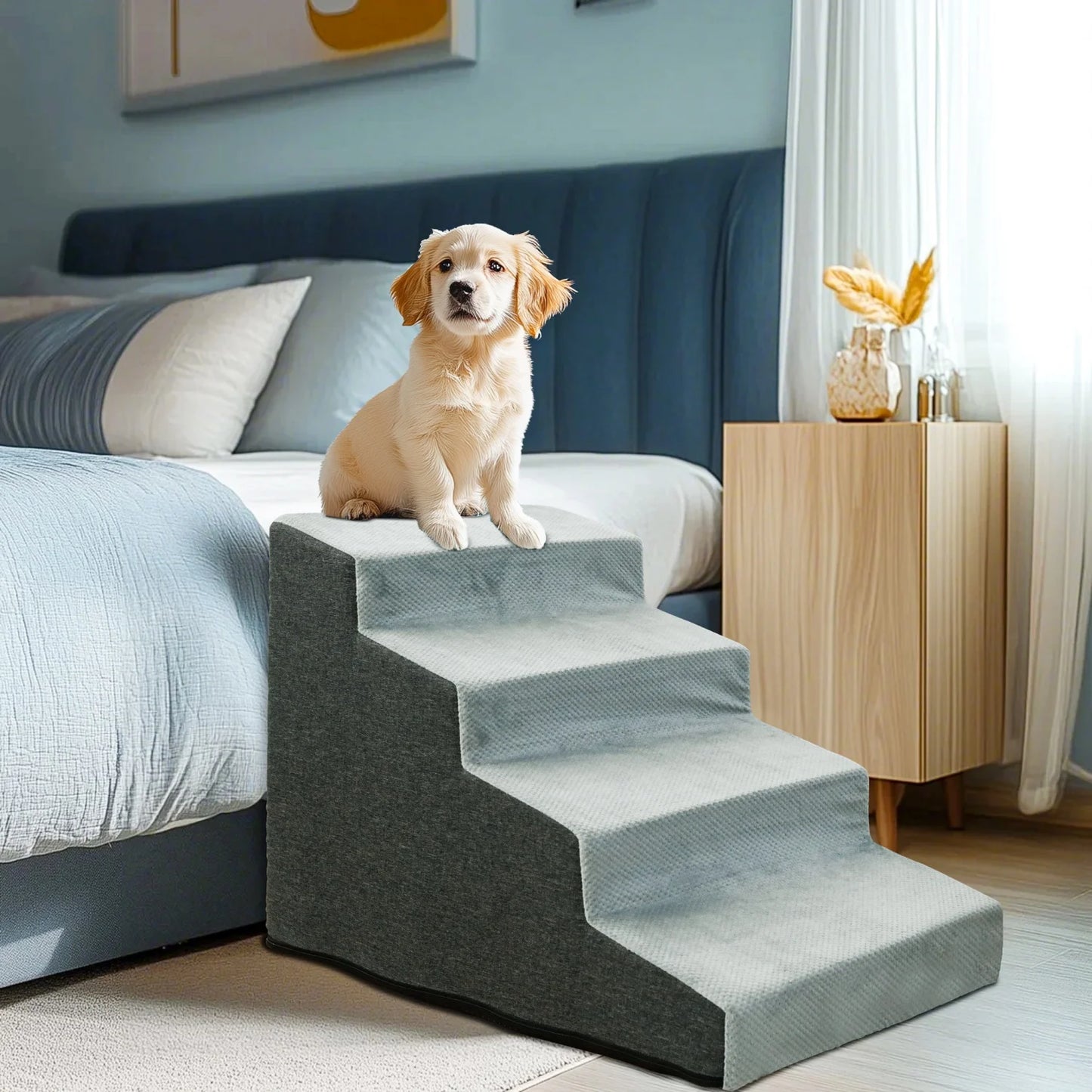 Dog Door Three Quarter Steps High Density Foam Non Slip