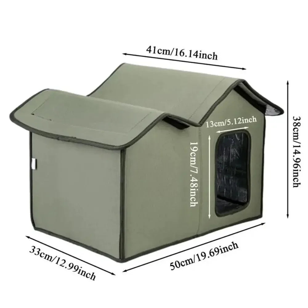 Outdoor Cat House Detachable Roof Waterproof Easy To Clean