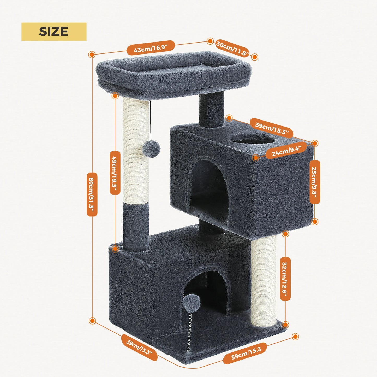 PAWZ Road Large Cat Tree Indoor Multi Level Cat Tower