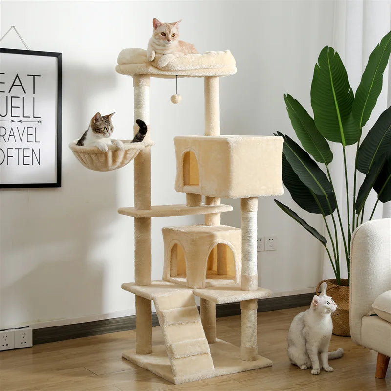 PAWZ Road Cat Tree Tower For Large Cats Plush Perch