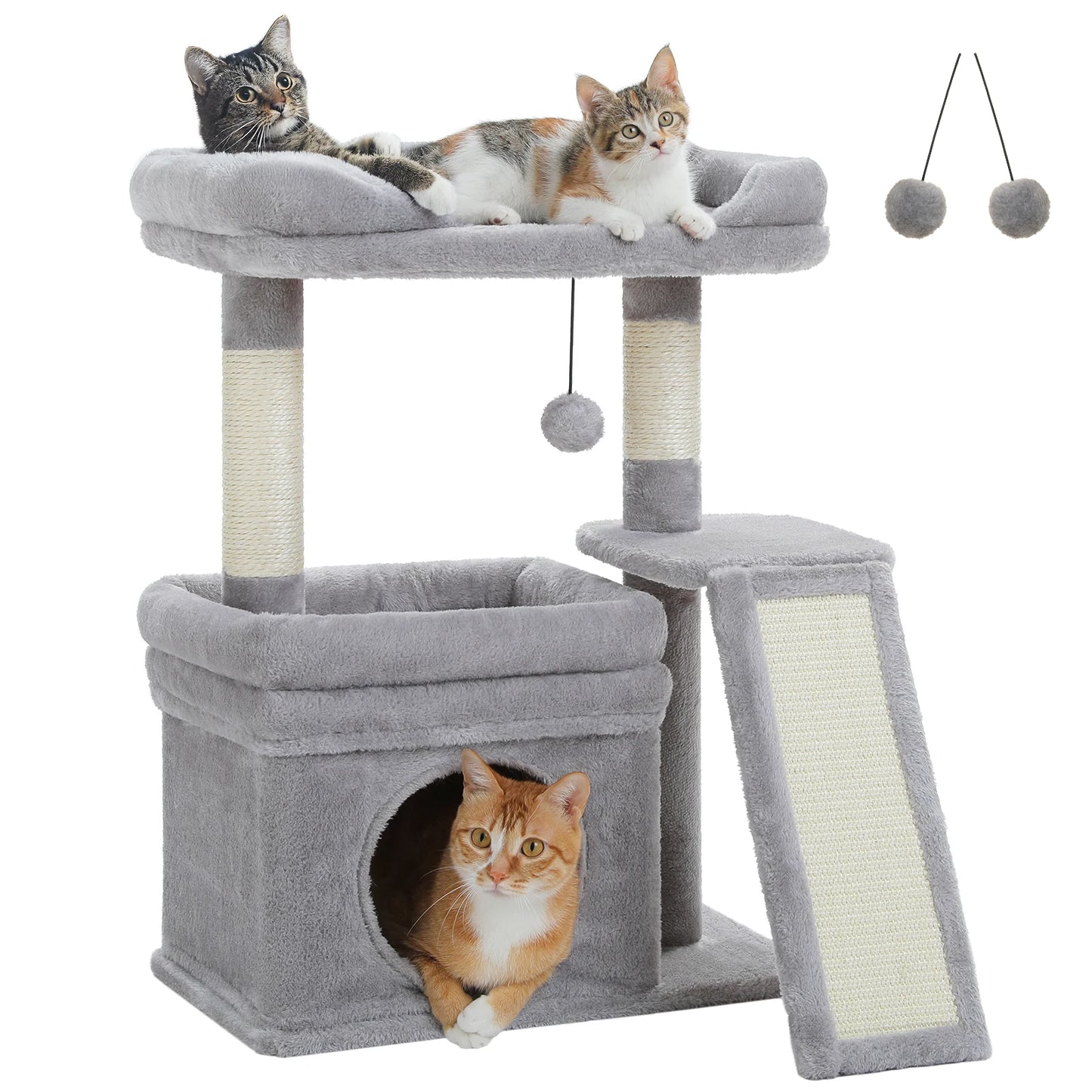 PAWZ Road Cat Tree Tower With Sisal Scratching Post Pad