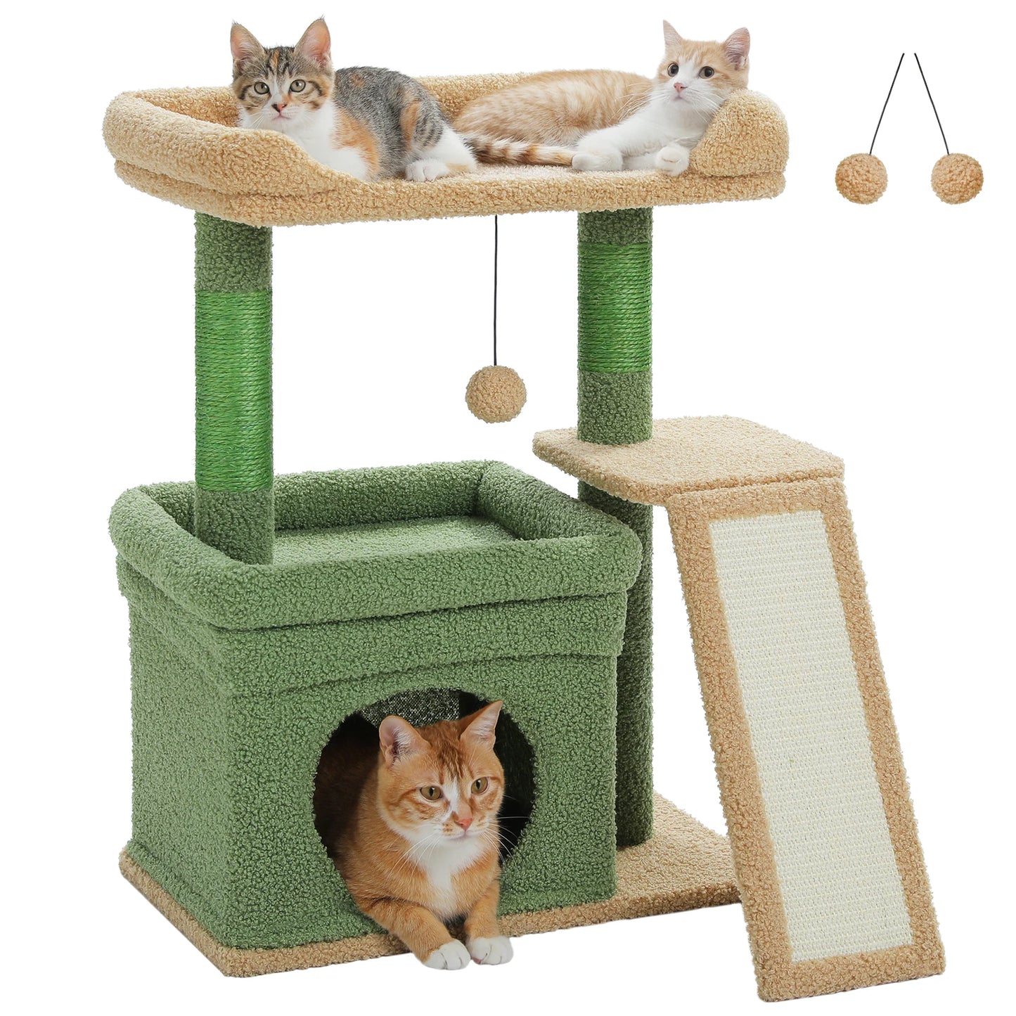 PAWZ Road Cat Tree Tower With Sisal Scratching Post Pad