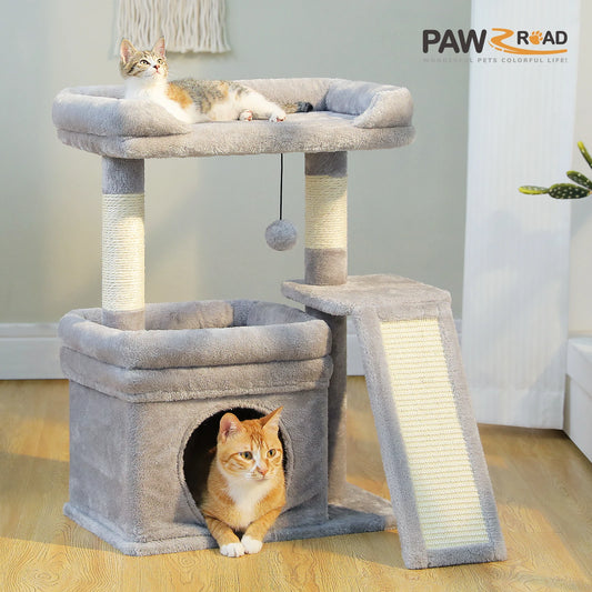 PAWZ Road Cat Tree Tower With Sisal Scratching Post Pad