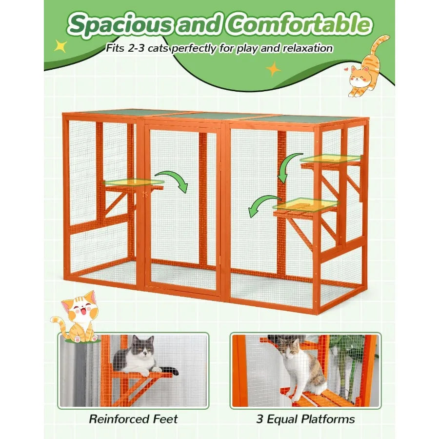 Catio Outdoor Cat Enclosure For Patio Pet Safe Durable