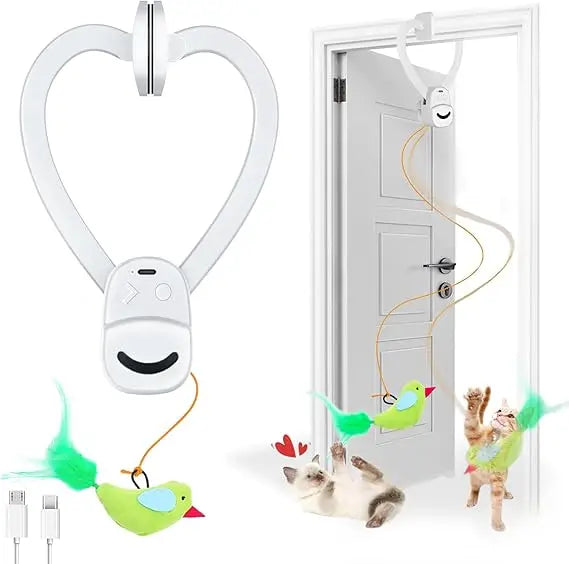 Hign Concerned Automatic Indoor Cat Flying Bird Wand Toy