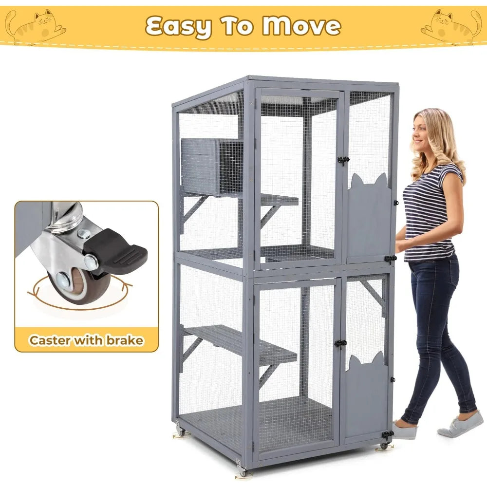 Catio Outdoor Cat Enclosure Window Access