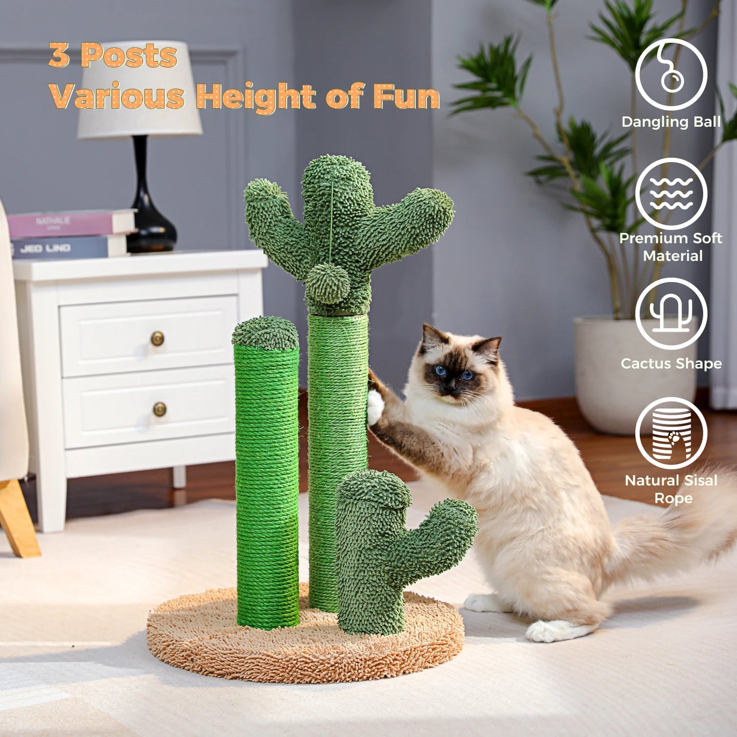 PAWZ Road Cactus Cat Scratcher Cat Scratching Post