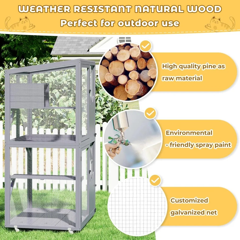 Catio Outdoor Cat Enclosure Window Access