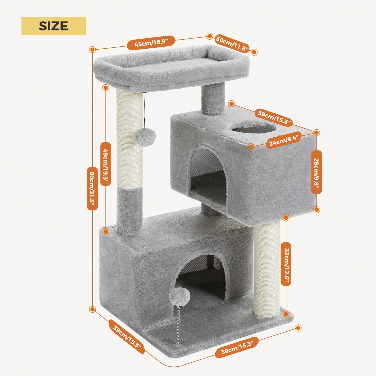 PAWZ Road Large Cat Tree Indoor Multi Level Cat Tower