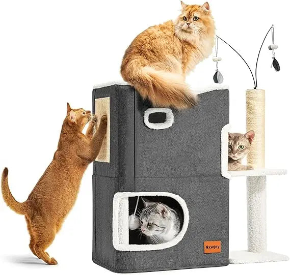 Feature Indoor Cat Beds Cave Condo For Cats Cozy Hideaway