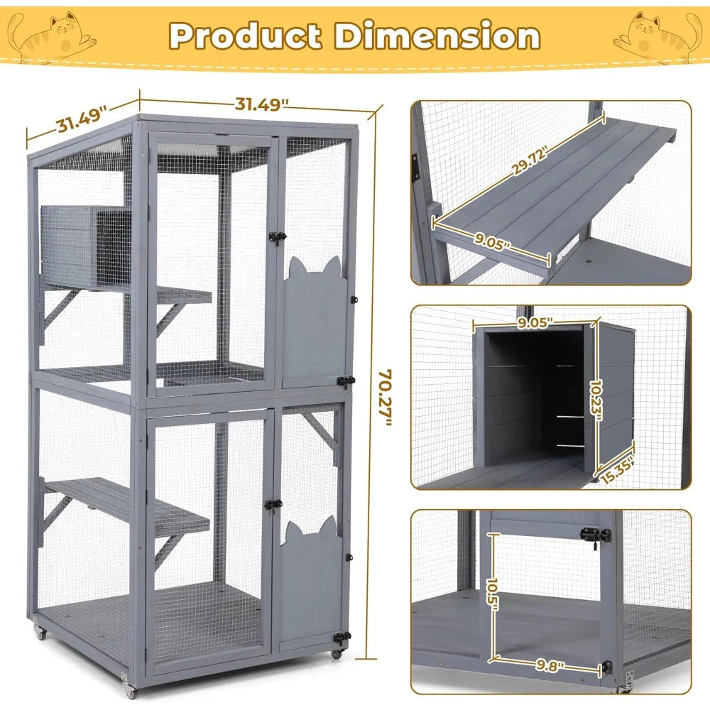 Catio Outdoor Cat Enclosure Window Access