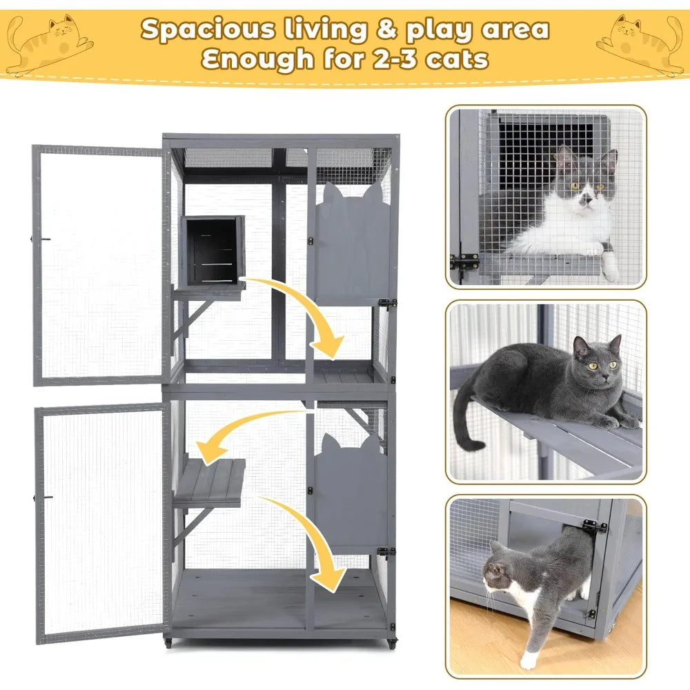 Catio Outdoor Cat Enclosure Window Access