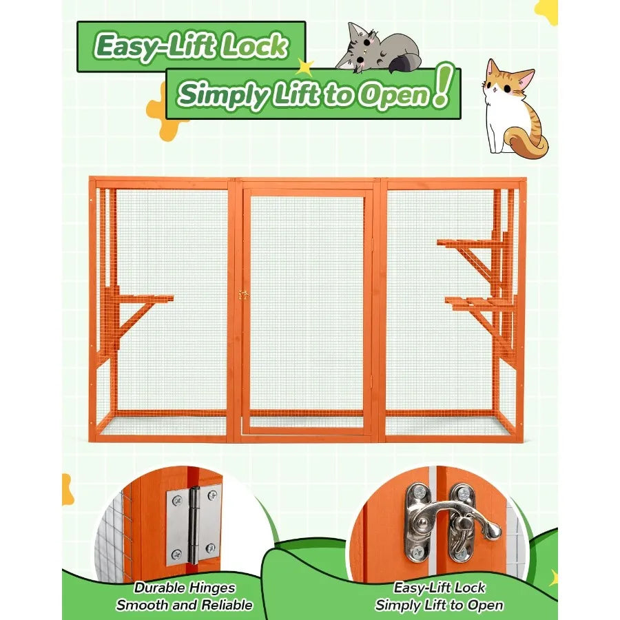 Catio Outdoor Cat Enclosure For Patio Pet Safe Durable
