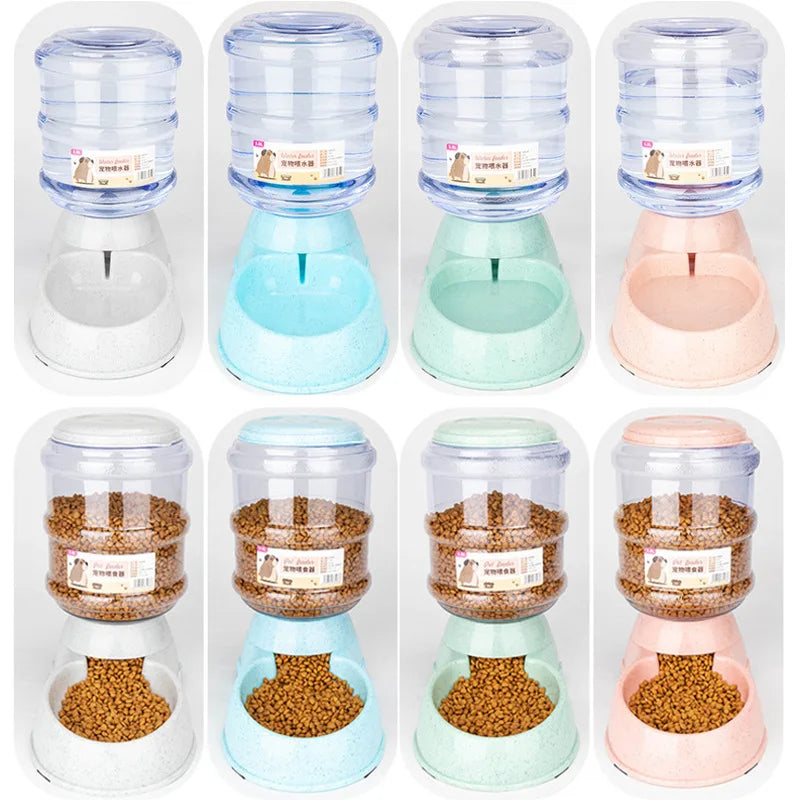 YTYIN Capacity Pet Feeder Bowls With Auto Water Dispenser