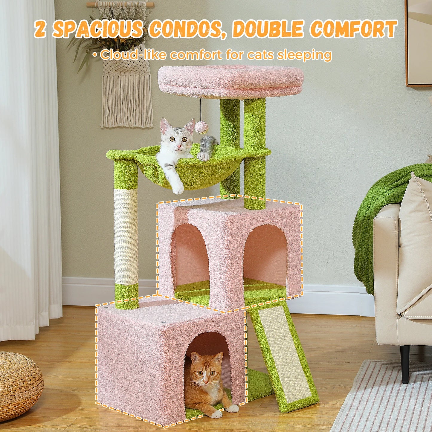 PAWZ Road Large Cat Tree Indoor Multi Level Cat Tower