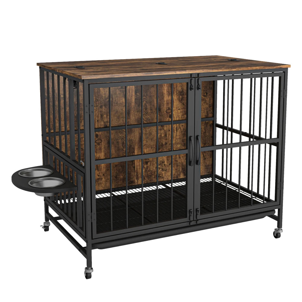 Filler Modern Kennel Dog Crate Furniture With Removable Tray