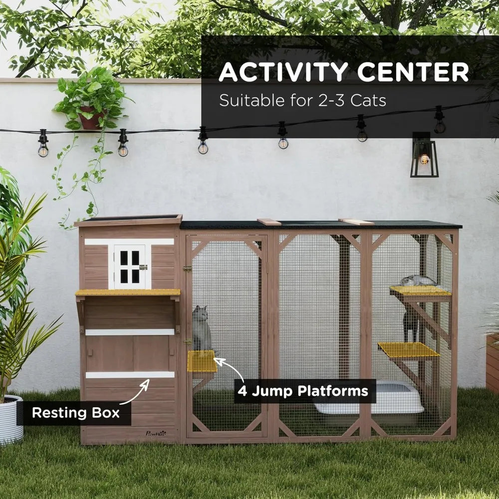 Closure Outdoor Cat Enclosure Catio Multi Level Top Access