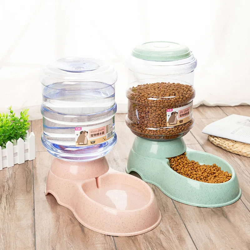 YTYIN Capacity Pet Feeder Bowls With Auto Water Dispenser