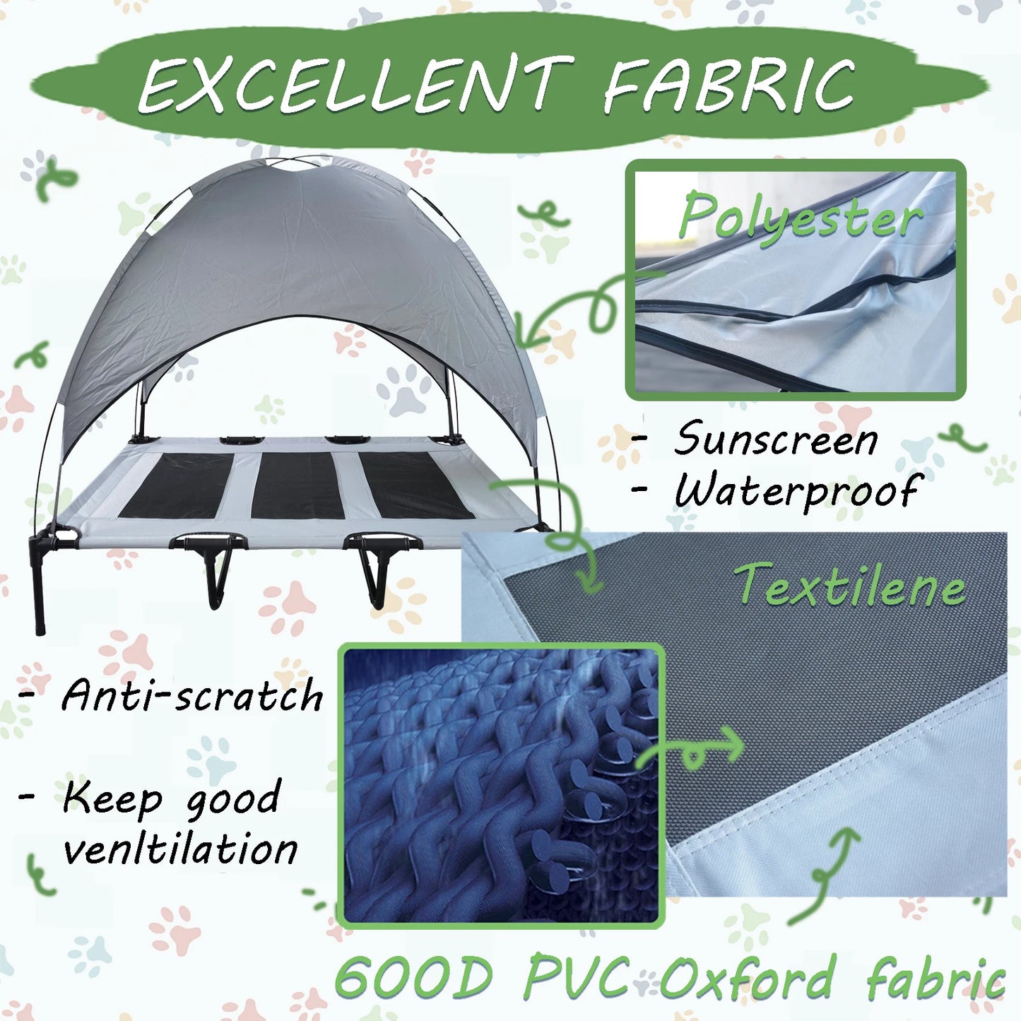 Shanghai Elevated Canopy Dog Bed For Pets Durable Comfort