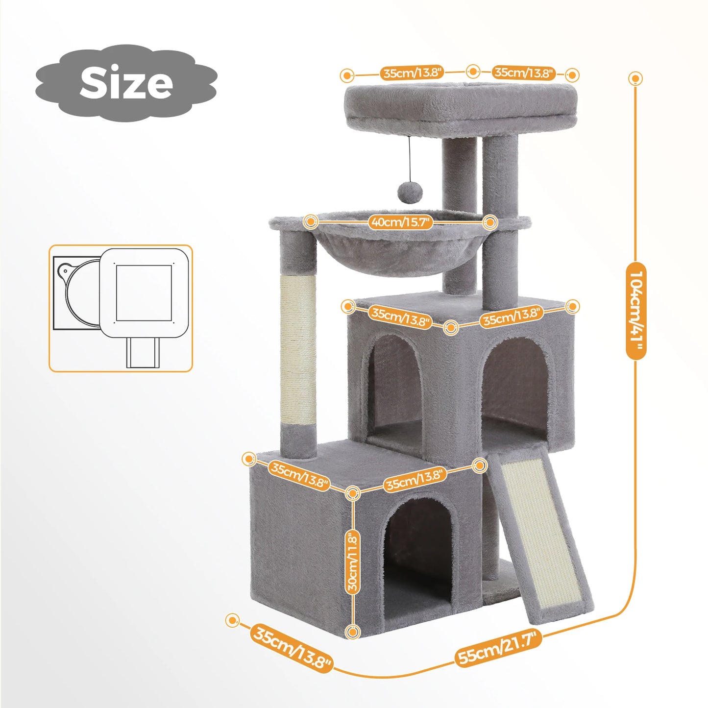PAWZ Road Large Cat Tree Indoor Multi Level Cat Tower