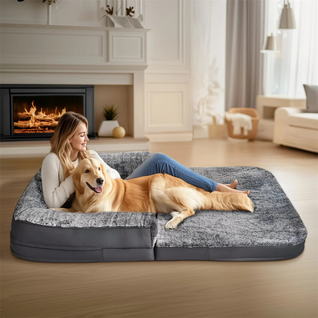 BINGOPAW Dog Bed Mat Foldable Fleece for Comfortable Rest