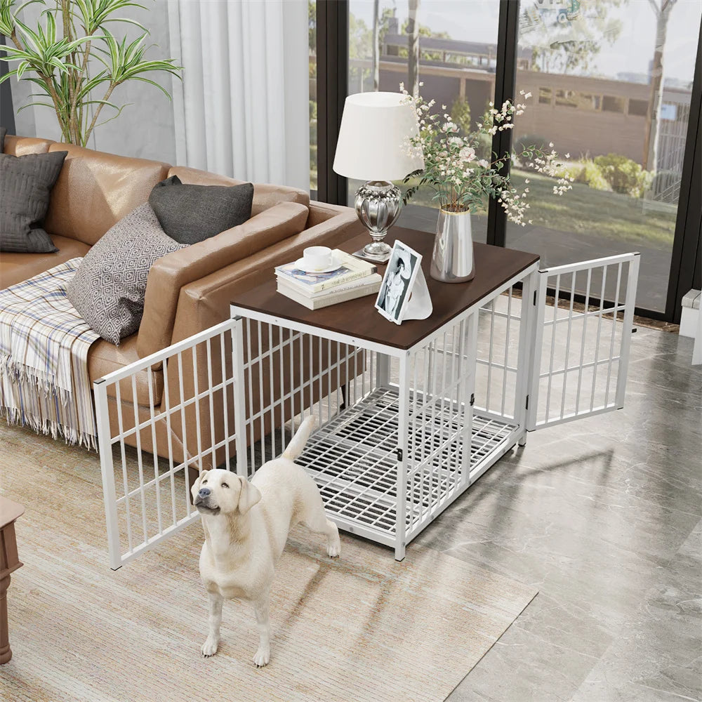 BORWARTH Wooden Dog Crate Indoor Furniture Style Modern Design