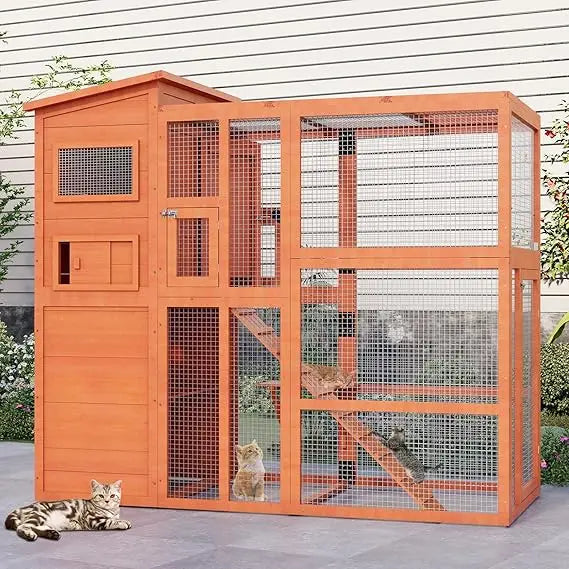 Closure Outdoor Cat Enclosure Catio With 4 Tier Design Use