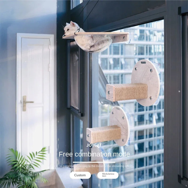 OIMGCN Glass Cat Wall Suction Mount For Easy Climbing