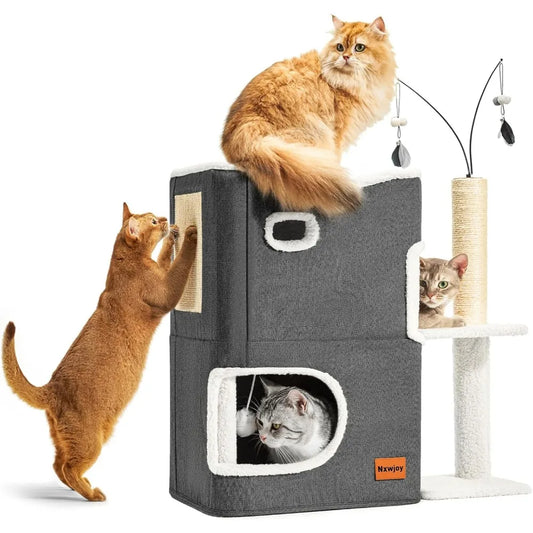 Feature Indoor Cat Beds Cave Condo For Cats Cozy Hideaway