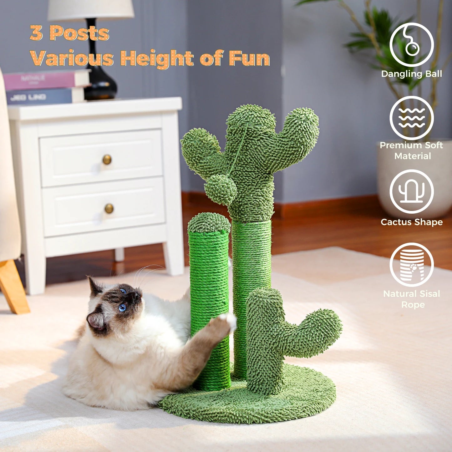 PAWZ Road Cactus Cat Scratcher Cat Scratching Post